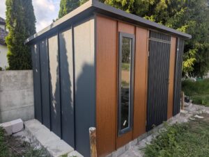 Domek ogrodowy narzędziowy 3,5x2,5 z drewutnią