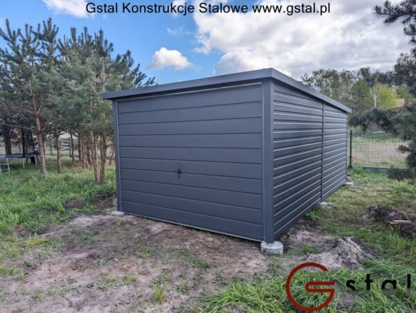 garaż blaszany 3x5 antracyt 7016 - obrazek 2