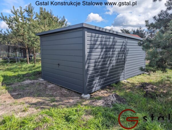 garaż blaszany 3x5 antracyt 7016 - obrazek 3
