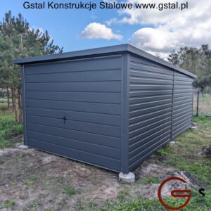 garaż blaszany 3x5 antracyt 7016