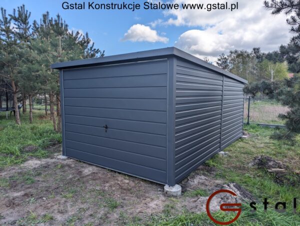 garaż blaszany 3x5 antracyt 7016