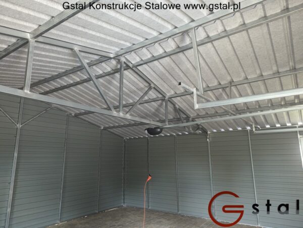 garaż blaszany 7x6 multigloss drzwi + 4xokno, T-35 antracyt 7016 - obrazek 4