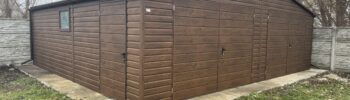 garaż blaszany 8x7