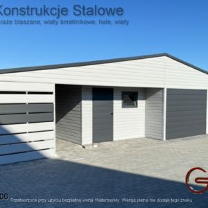 garaż blaszany 12x6 z wiatą