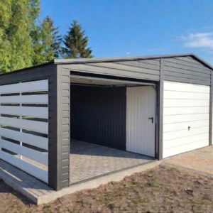 garaż blaszany 9x6 z wiatą